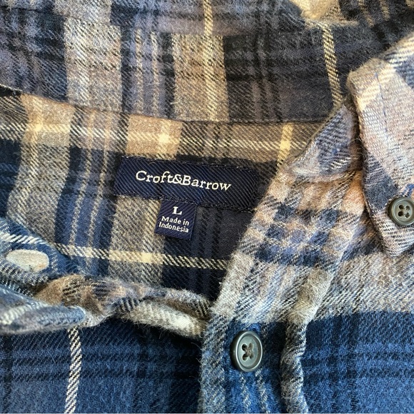 Croft and Borrow Bleach Dyed Flannel - Picture 3 of 3